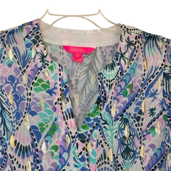 Lilly Pulitzer Elenora Blue Tails of the Sea NWOT - Picture 5 of 7